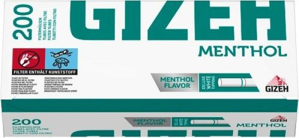Gizeh Menthol Tip Hülsen Zigarettenhülsen